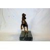 ANTICA SCULTURA BRONZO DORATO Tommaso Gismondi CAVALLO 900 BRONZE STATUE  MARMO 