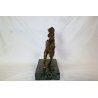 ANTICA SCULTURA BRONZO DORATO Tommaso Gismondi CAVALLO 900 BRONZE STATUE  MARMO 