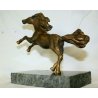 ANTICA SCULTURA BRONZO DORATO Tommaso Gismondi CAVALLO 900 BRONZE STATUE  MARMO 