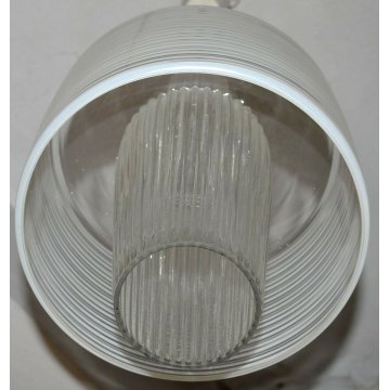 LAMPADA SOFFITTO DESIGN Alois Ferdinand GANGKOFNER 1950 OLD GLASS HANGING LAMP