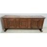 ANTICA CREDENZA BASSA LEGNO ABETE CASSAPANCA MADIA 1700 3 ANTE CERNIERE ANELLO 