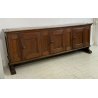 ANTICA CREDENZA BASSA LEGNO ABETE CASSAPANCA MADIA 1700 3 ANTE CERNIERE ANELLO 