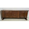 ANTICA CREDENZA BASSA LEGNO ABETE CASSAPANCA MADIA 1700 3 ANTE CERNIERE ANELLO 