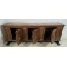 ANTICA CREDENZA BASSA LEGNO ABETE CASSAPANCA MADIA 1700 3 ANTE CERNIERE ANELLO 