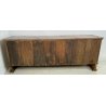 ANTICA CREDENZA BASSA LEGNO ABETE CASSAPANCA MADIA 1700 3 ANTE CERNIERE ANELLO 