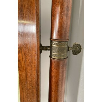 ANTICA SPECCHIERA 1800 IMPERO LEGNO NOCE OTTONE MOBILE SPECCHIO 1 CASSETTO EPOCA