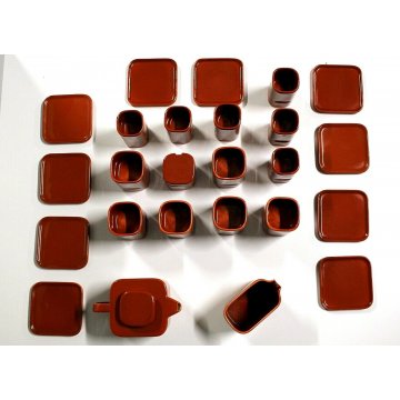 SERVIZIO TE CAFFE 6pers DESIGN Makio Hasuike CERAMICHE Franco Pozzi MINIMAL 1967