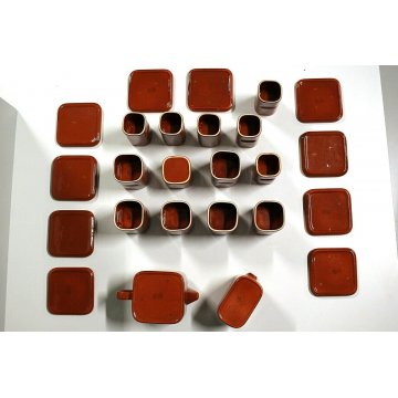 SERVIZIO TE CAFFE 6pers DESIGN Makio Hasuike CERAMICHE Franco Pozzi MINIMAL 1967