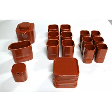SERVIZIO TE CAFFE 6pers DESIGN Makio Hasuike CERAMICHE Franco Pozzi MINIMAL 1967