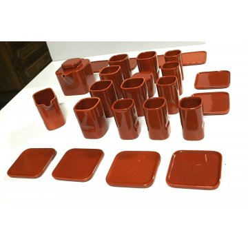 SERVIZIO TE CAFFE 6pers DESIGN Makio Hasuike CERAMICHE Franco Pozzi MINIMAL 1967