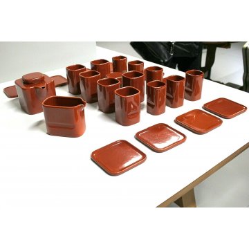 SERVIZIO TE CAFFE 6pers DESIGN Makio Hasuike CERAMICHE Franco Pozzi MINIMAL 1967