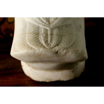 ANTICA GRANDE SCULTURA TUTTOTONDO Anatra PIETRA GRANITO/MARMO BIANCO GIARDINO 