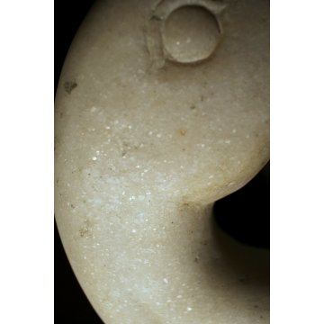 ANTICA GRANDE SCULTURA TUTTOTONDO Anatra PIETRA GRANITO/MARMO BIANCO GIARDINO 