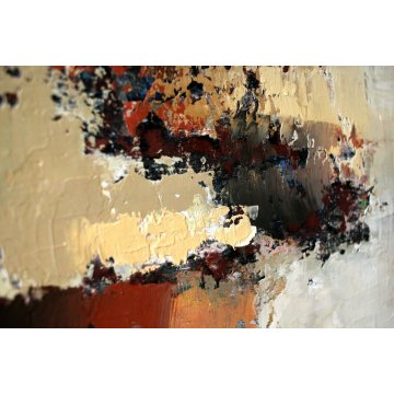 ANTICO DIPINTO AFFRESCO ENCAUSTO OLIO Bonso MESTRE ASTRATTO VENEZIA LAGUNA 1960