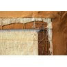 ANTICO DIPINTO AFFRESCO ENCAUSTO OLIO Bonso MESTRE ASTRATTO VENEZIA LAGUNA 1960