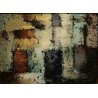 ANTICO DIPINTO AFFRESCO ENCAUSTO OLIO Bonso MESTRE ASTRATTO VENEZIA LAGUNA 1960