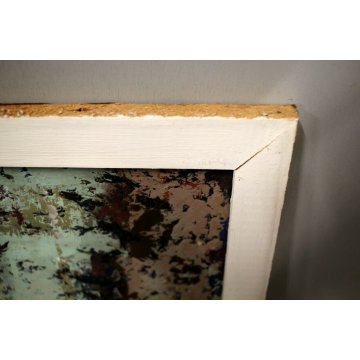 ANTICO DIPINTO AFFRESCO ENCAUSTO OLIO Bonso MESTRE ASTRATTO VENEZIA LAGUNA 1960