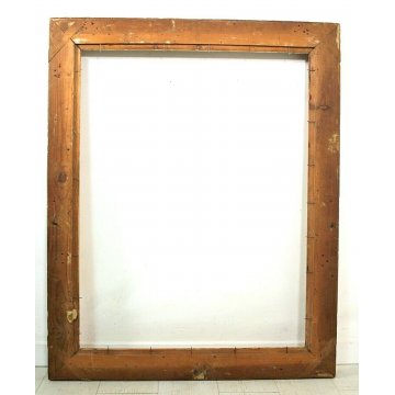 ANTICA CORNICE LEGNO SCOLPITA ORNATA GESSATA DORATA CORNUCOPIE ACANTO SCUDI '800