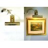 LAMPADA APPLIQUE ORO LUCE ACCENTO PER DIPINTO QUADRO OTTONE 1 LUME EPOCA VINTAGE