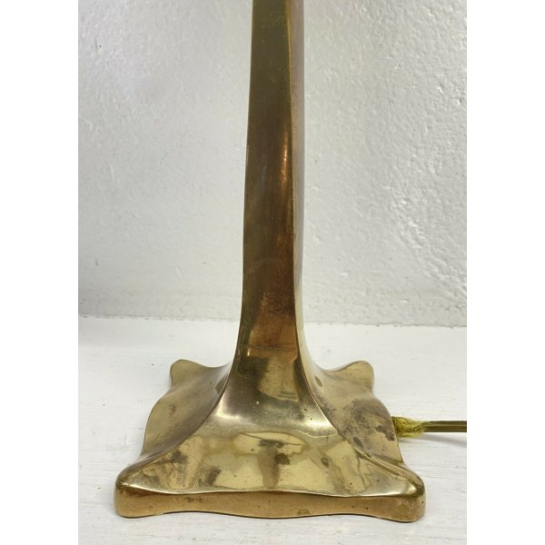 ANTICA LAMPADA TAVOLO JOSEF HOFFMANN 1910 ART NOUVEAU TABLE LAMP VETRO OTTONE 