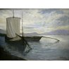  ANTICO QUADRO OLIO Del Giudice PAESAGGIO LAGO MAGGIORE BARCHE BAVENO STRESA 900