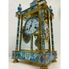 ANTICO OROLOGIO TAVOLO CLOISONNE N6 METALLO DORATO 1900 PENDOLO CINESE VINATAGE 
