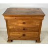 ANTICO PICCOLO COMÒ CAPPUCCINO 1900 CASSETTONE LEGNO NOCE 4 CASSETTI GUARDAROBA 