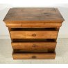 ANTICO PICCOLO COMÒ CAPPUCCINO 1900 CASSETTONE LEGNO NOCE 4 CASSETTI GUARDAROBA 