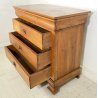 ANTICO PICCOLO COMÒ CAPPUCCINO 1900 CASSETTONE LEGNO NOCE 4 CASSETTI GUARDAROBA 