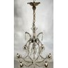 GRANDE LAMPADARIO LIBERTY MARIA TERESA VETRO MURANO PRIMI 1900 GOCCE GLASS LAMP