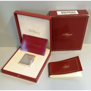 ACCENDINO TASCA St Dupont ARGENTO anno 1995 Paris France VINTAGE LIGHTER Briquet