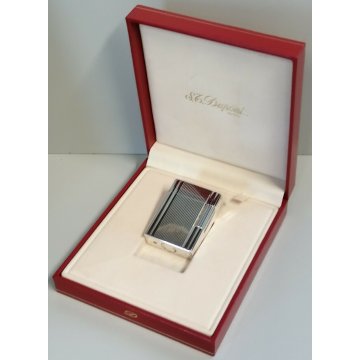 ACCENDINO TASCA St Dupont ARGENTO anno 1995 Paris France VINTAGE LIGHTER Briquet