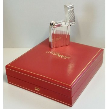 ACCENDINO TASCA St Dupont ARGENTO anno 1995 Paris France VINTAGE LIGHTER Briquet