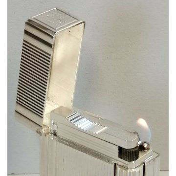 ACCENDINO TASCA St Dupont ARGENTO anno 1995 Paris France VINTAGE LIGHTER Briquet