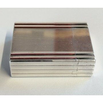 ACCENDINO TASCA St Dupont ARGENTO anno 1995 Paris France VINTAGE LIGHTER Briquet