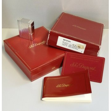 ACCENDINO TASCA St Dupont ARGENTO anno 1995 Paris France VINTAGE LIGHTER Briquet