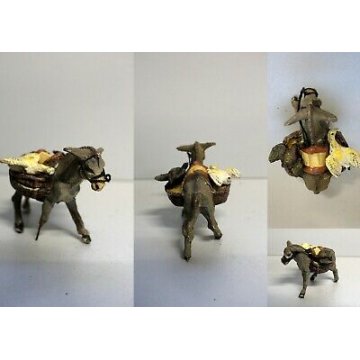 Lotto 32pz STATUINE PRESEPE NATIVITA NATALE GESSO/PASTA/LEGNO ANNI '50 ITALY