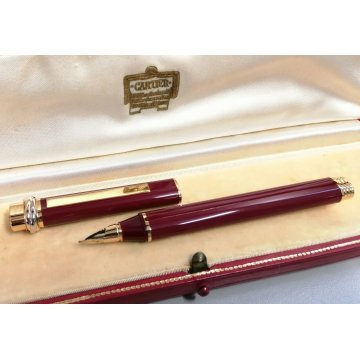 PENNA STILOGRAFICA Cartier TRINITY ORO vintage GOLDEN FUONTAIN PEN BOX plaque or