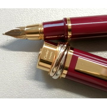 PENNA STILOGRAFICA Cartier TRINITY ORO vintage GOLDEN FUONTAIN PEN BOX plaque or
