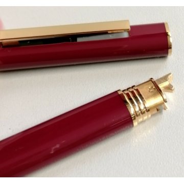 PENNA STILOGRAFICA Cartier TRINITY ORO vintage GOLDEN FUONTAIN PEN BOX plaque or