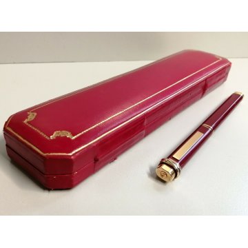 PENNA STILOGRAFICA Cartier TRINITY ORO vintage GOLDEN FUONTAIN PEN BOX plaque or