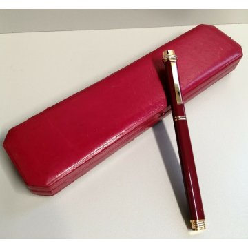 PENNA STILOGRAFICA Cartier TRINITY ORO vintage GOLDEN FUONTAIN PEN BOX plaque or
