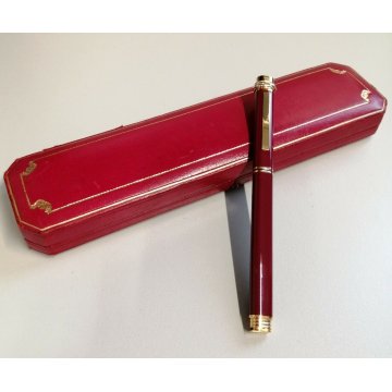 PENNA STILOGRAFICA Cartier TRINITY ORO vintage GOLDEN FUONTAIN PEN BOX plaque or
