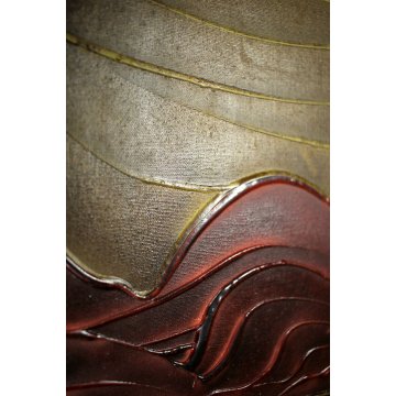 QUADRO DIPINTO ACRILICO Uguccione "Madonnina" RITRATTO ASTRATTO TECNICA MISTA 78