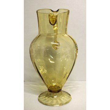  ANTICA BROCCA VETRO MURANO AMBRA COSTOLATO MEDAGLIONE LEONE Venezia ATTR.Venini