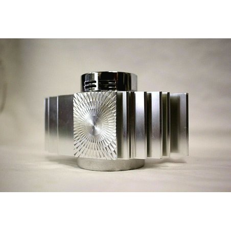 ACCENDINO da TAVOLO SAROME 1970 ALLUMINIO PIEZO ELECTRIC TABLE LIGHTER DESIGN