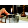 ACCENDINO da TAVOLO SAROME 1970 ALLUMINIO PIEZO ELECTRIC TABLE LIGHTER DESIGN