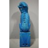 SCULTURA CERAMICA VINTAGE CANE DI FO CERAMICA AZZURRA LEONE CINESE MASCHIO '70s
