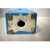 SCULTURA CERAMICA VINTAGE CANE DI FO CERAMICA AZZURRA LEONE CINESE MASCHIO '70s