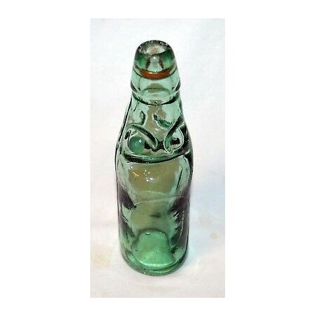 ANTICO bottiglia VETRO pallina gassosa SOFFIATO  ARTE cimeli di un tempo anni 60